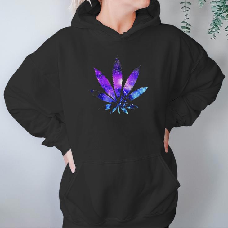 Marijuana Leaf Galaxy Hoodie Gifts for Women