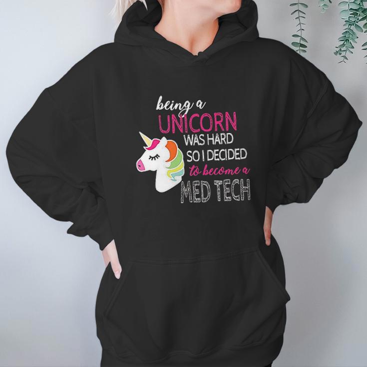 Med Tech Lab Medical Technician Unicorn Hoodie Gifts for Women