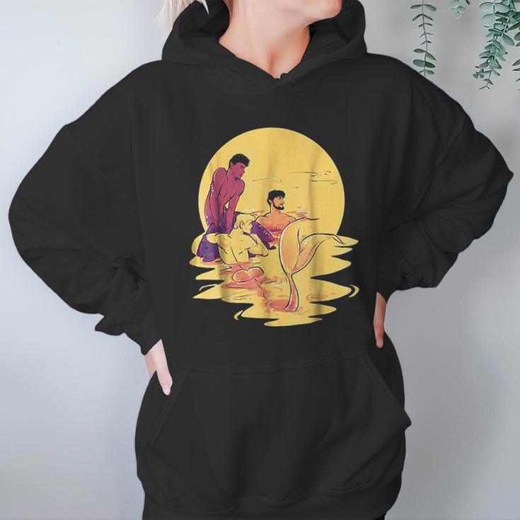 Merman Genderfluid Lgbtq Fantasy Art Hoodie Gifts for Women