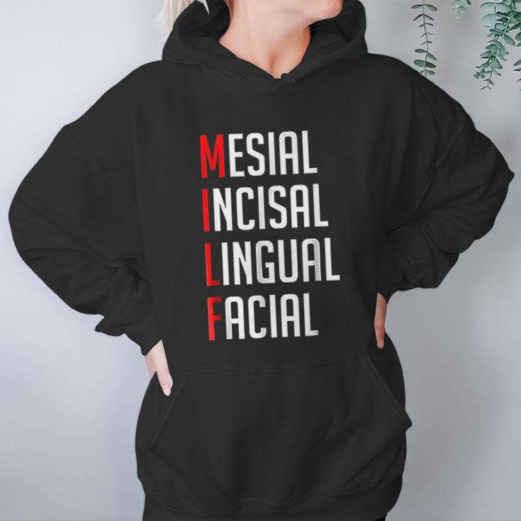 Milf Mesial Incisal Lingual Facial Funny Dental Hoodie Gifts for Women