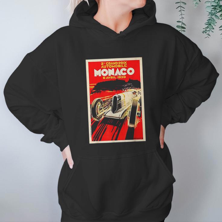 Monaco Vintage Grand Prix 1930 Race Car Hoodie Gifts for Women