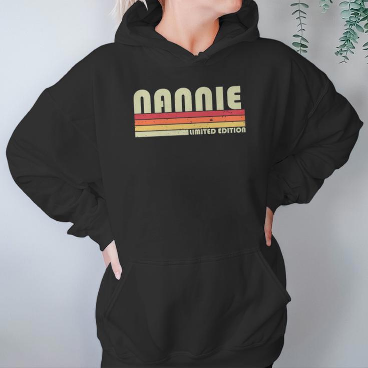 Nannie Gift Name Personalized Retro Vintage 80S 90S Hoodie Gifts for Women