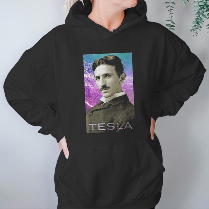 Nikola Teslas Inspiring Science Electricity Hoodie Gifts for Women