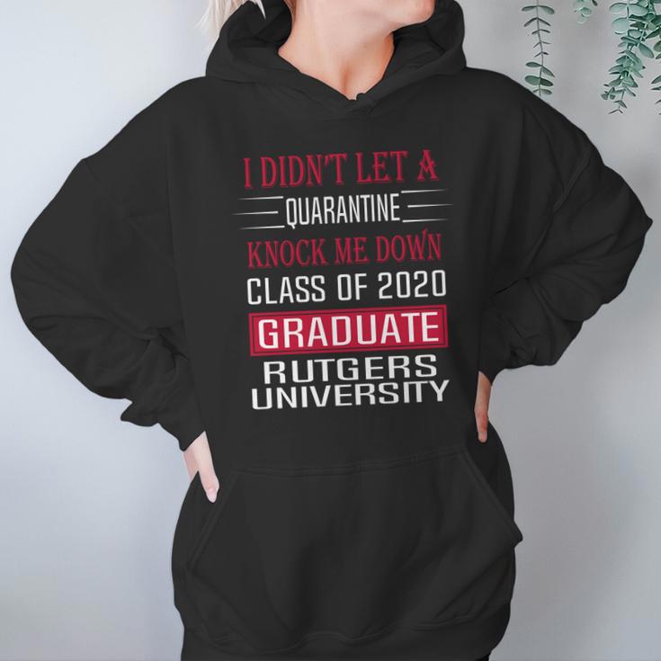 I Did Not Let A Class Of 2020 Graduate Classic Social Distancing Rutgers University Hoodie Gifts for Women