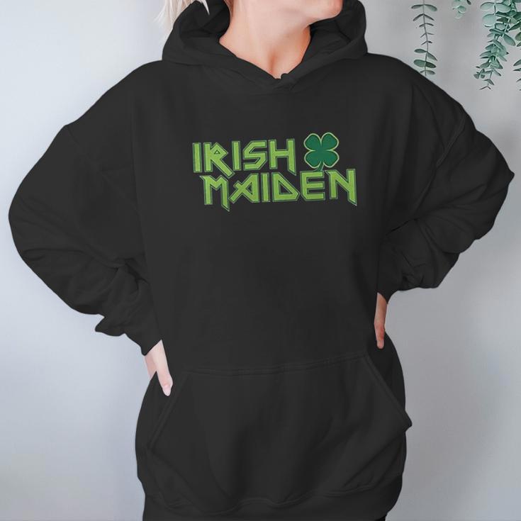 Old Glory St Patricks Day Irish Maiden Juniors Hoodie Gifts for Women