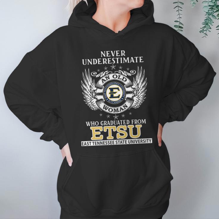 Old Man- Graduated From Etsu- East Tennessee State University Hoodie Gifts for Women