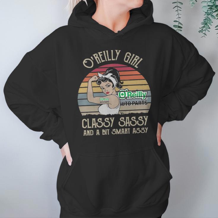 Oreilly Auto Parts Girl Classy Sasy And A Bit Smart Asy Retro Hoodie Gifts for Women