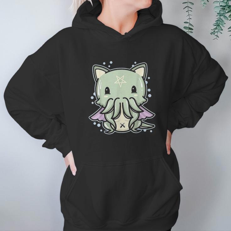 Pastel Goth Cathulhu Cat Creepy Cute Kawaii Cthulhu Gift Hoodie Gifts for Women