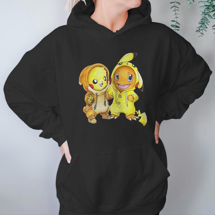 Pikachu And Pikachu Charmander Pokemon Hoodie Gifts for Women