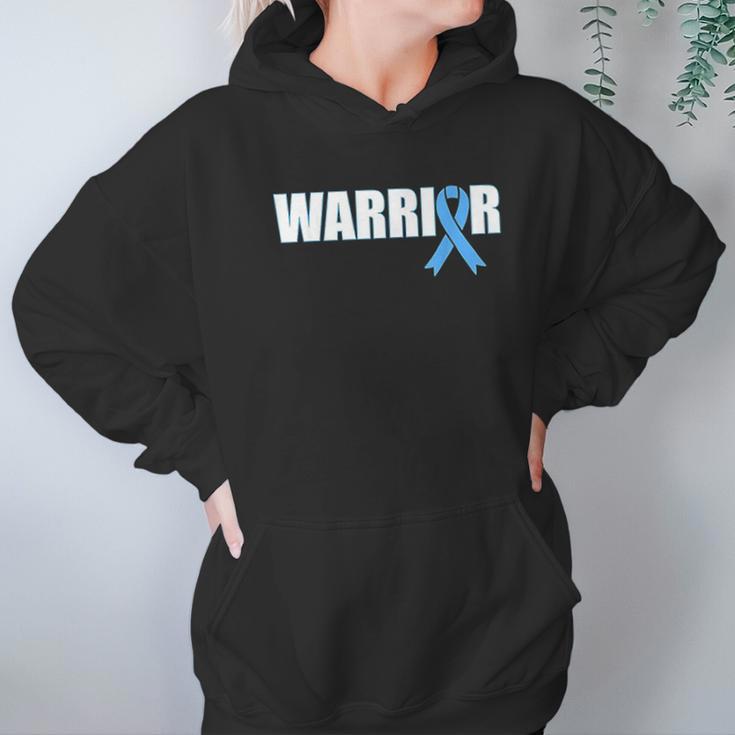 Prostate Warrior Light Blue Ribbon Hoodie Gifts for Women