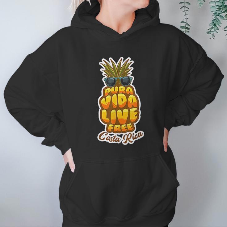 Pura Vida Pineapple Retro Simple Pure Life Costa Ricans Gift Hoodie Gifts for Women