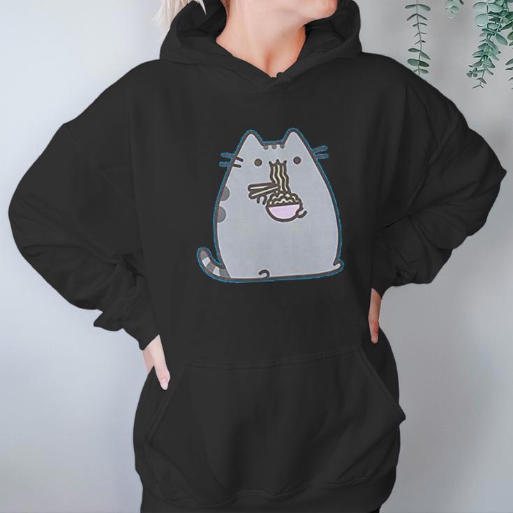 Pusheen The Cat Eating Noodles Hoodie Gifts for Women