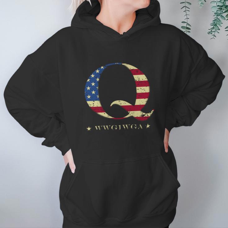 Qanon Wwg1wga Q Anon T-Shirt Great Awakening Maga Usa Tee Hoodie Gifts for Women