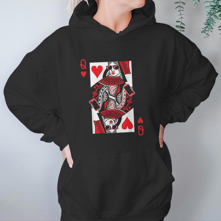 Queen Of Hearts Vintage Valentine Day Hoodie Gifts for Women