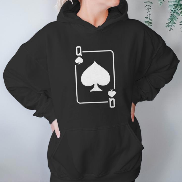 Queen Of Spades Playing Card Hoodie Gifts for Women