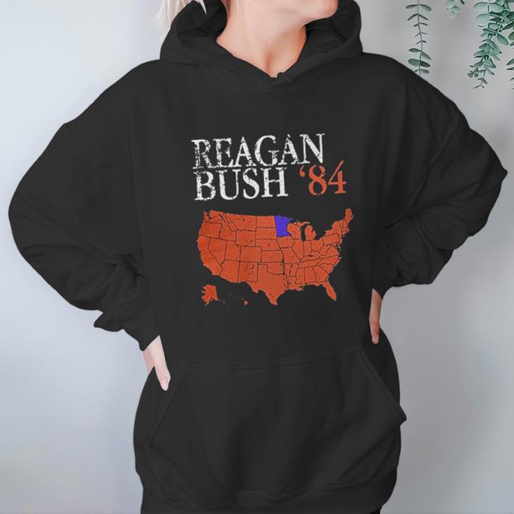 Reagan Bush 84 Vintage Distressed Style Hoodie Gifts for Women