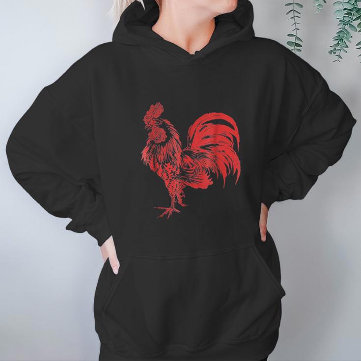 Red Rooster Cocky Vintage Rooster Hoodie Gifts for Women