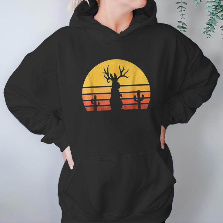 Retro Eighties Jackalope Hoodie Gifts for Women