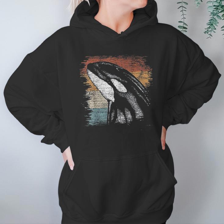 Retro Killer Whale Vintage Hoodie Gifts for Women