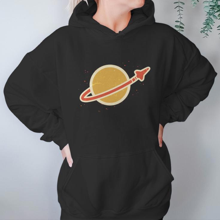 Retro Vintage Planet Space Shuttle Logo Hoodie Gifts for Women