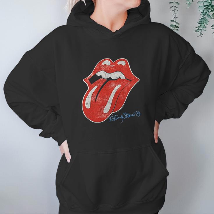 Rolling Stones The 89’ Distressed Print Tongue Hoodie Gifts for Women