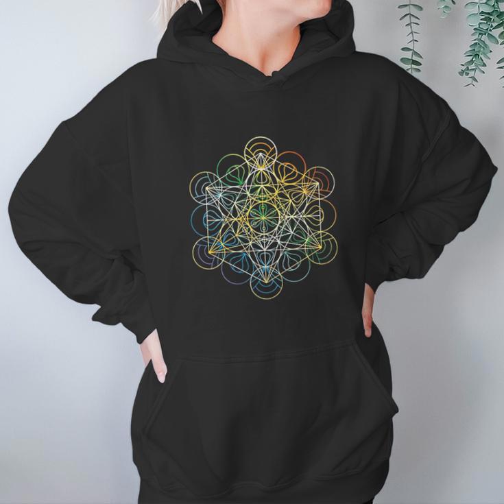 Sacred Geometry Chakra Colors Hoodie Gifts for Women