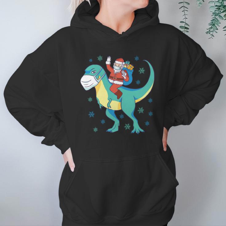 Santa Dinosaur Pandemic Hoodie Gifts for Women