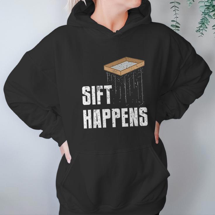 Sift Happens Archaeology Funny Archaeologist Pyramid Dig Hoodie Gifts for Women