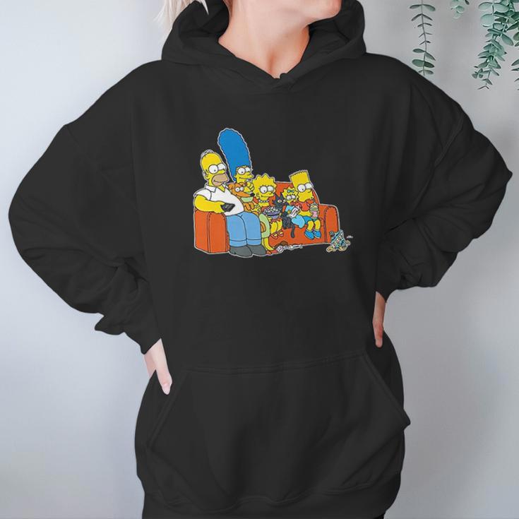 The Simpsons Homer Marge Maggie Bart Lisa Simpson Couch Hoodie Gifts for Women