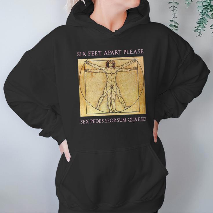 Six Feet Apart Social Distancing Hoodie Gifts for Women