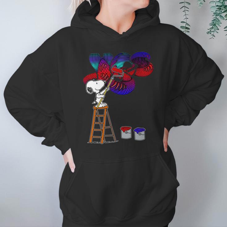 Snoopy Drawing Yes Band Hoodie Gifts for Women