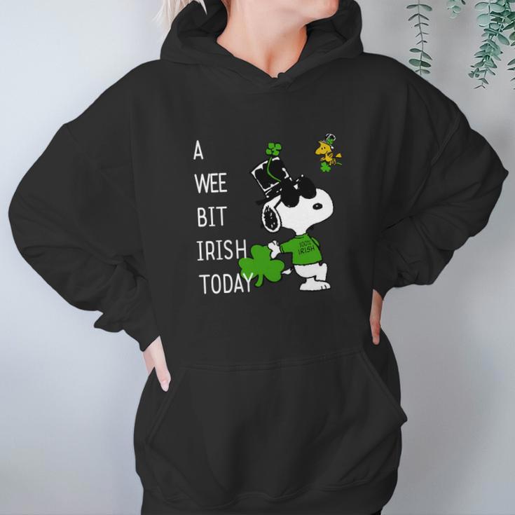 Snoopy A Wee Bit Irish Today Shamrock St Patrick’S Day Shirt Hoodie Gifts for Women