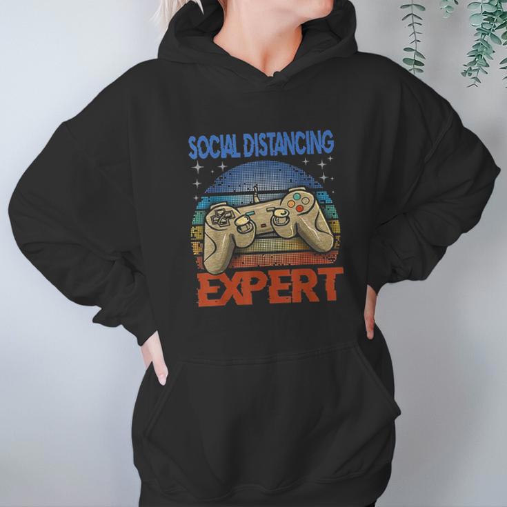 Social Distancing Expert Gaming Video Gamer Hoodie Gifts for Women