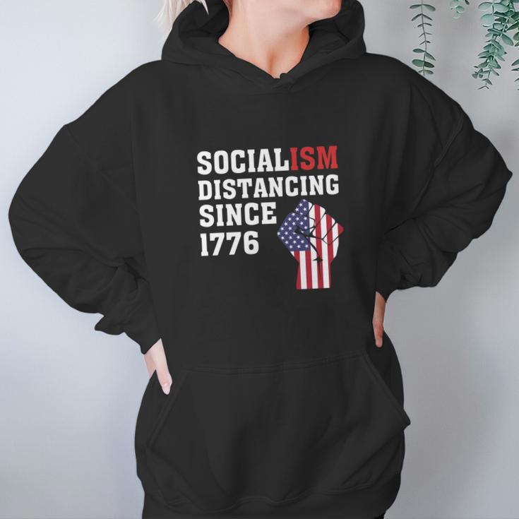 Socialism Distancing Since 1776 Raised Fist Hoodie Gifts for Women