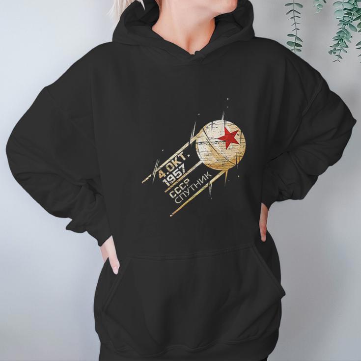 Sputnik Space Satellite Russian Soviet Union 1957 Cccp Hoodie Gifts for Women