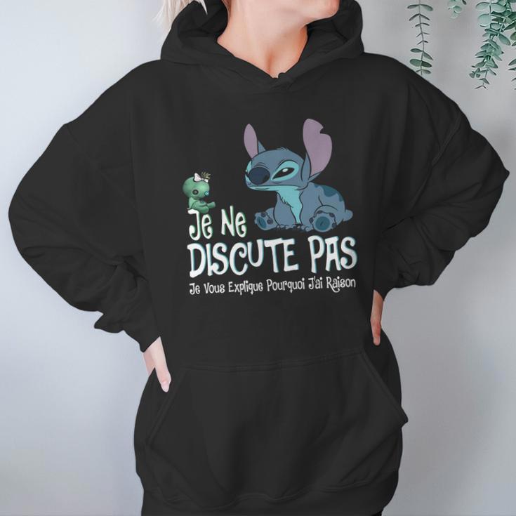 Stitch Je Ne Discute Pas Je Vous Explique Pourquoi Jai Raison Hoodie Gifts for Women