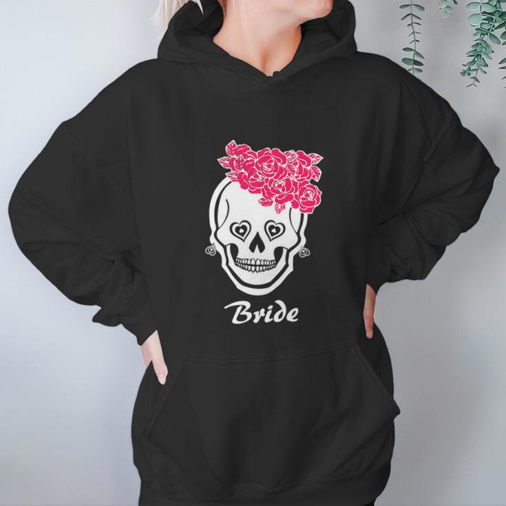 Sugar Skull Halloween Wedding Day Of The Dead Bride Graphic Design Printed Casual Daily Basic Hoodie Gifts for Women