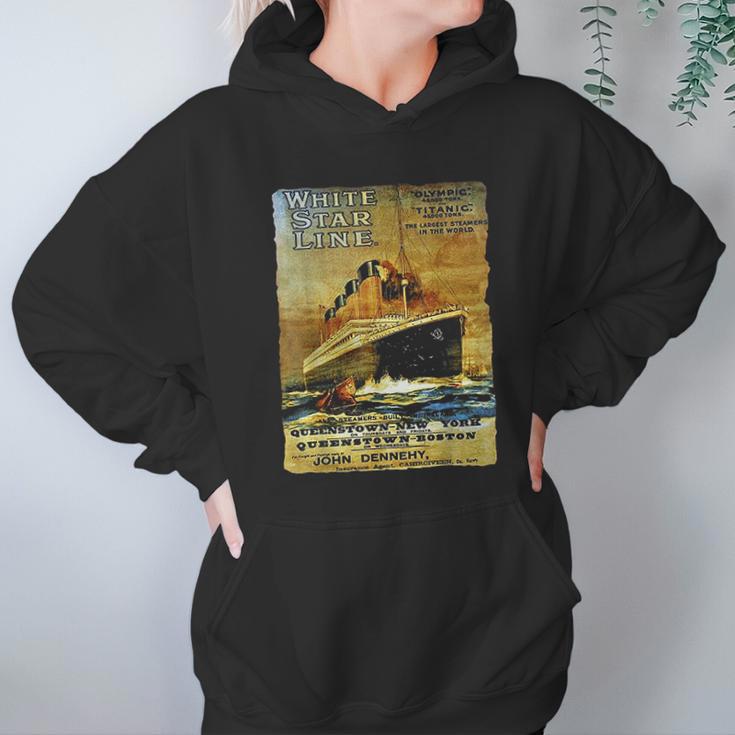 Titanic Sailing Ship Cruise Vintage Poster Hoodie Gifts for Women