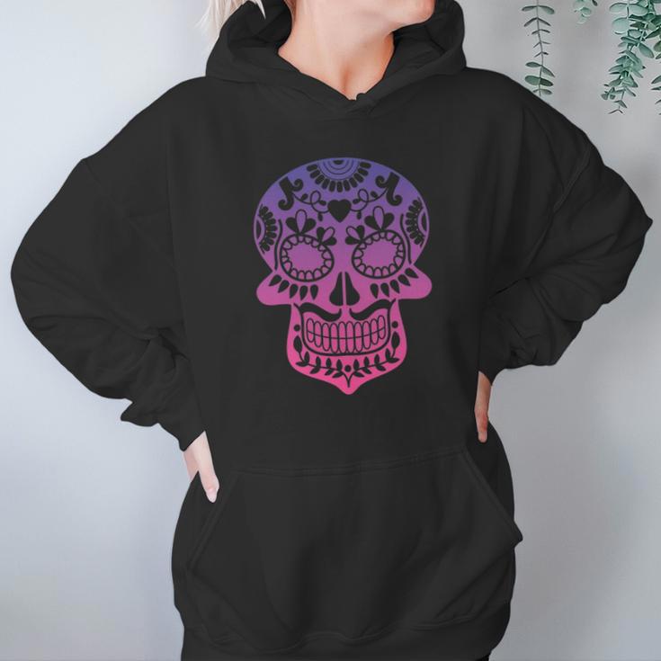 Traditional Day Of The Dead Mexico Calavera Sugar Skull Hoodie Gifts for Women