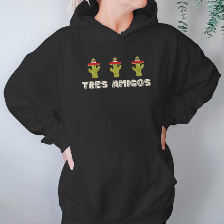 Tres Amigos Three Cacti 3 Friends Funny Trending Hoodie Gifts for Women