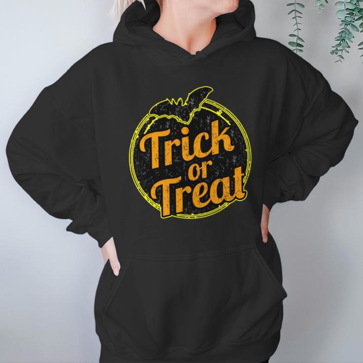 Trick Or Treat Bat Logo Hoodie Gifts for Women