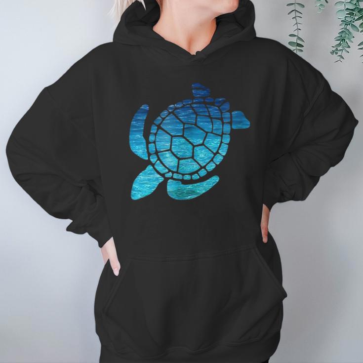 Turtle Lovers Blue Aqua Colors BeachCutes Hoodie Gifts for Women