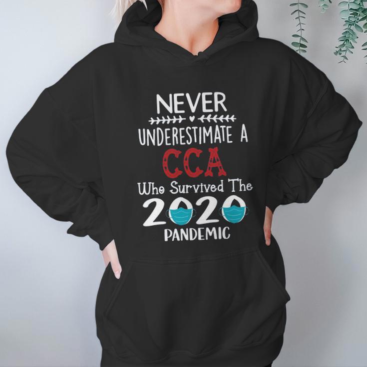 Never Underestimate Who Survived The Pandemic Cca Hoodie Gifts for Women