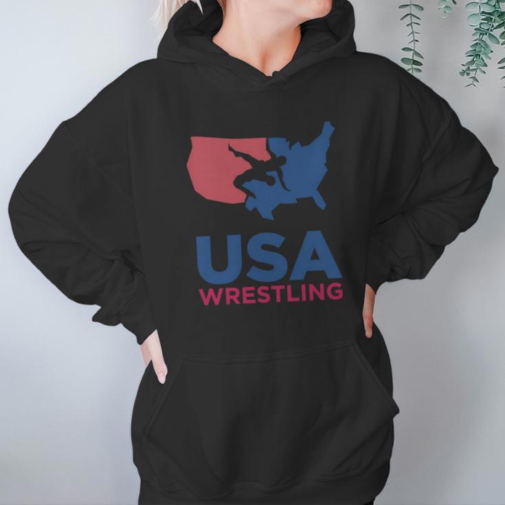 Usa Wrestling Eroded Hoodie Gifts for Women