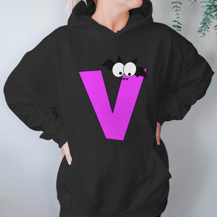 V Name Charater Dracula Halloween Quote Hoodie Gifts for Women