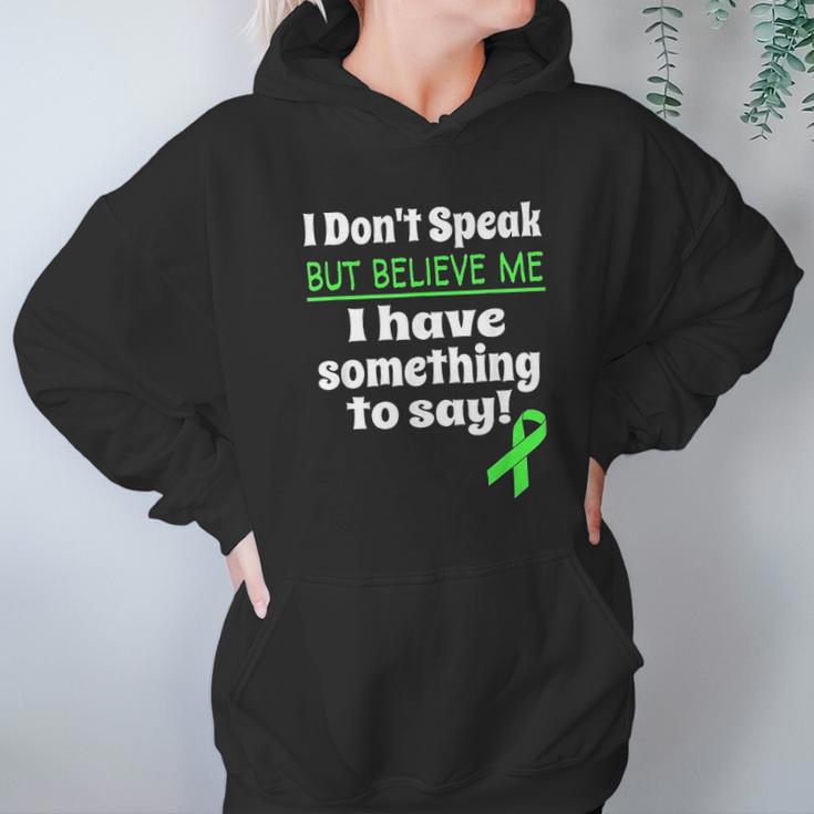 Verbal Awareness Cerebral Palsy Brain Damage Awareness Hoodie Gifts for Women