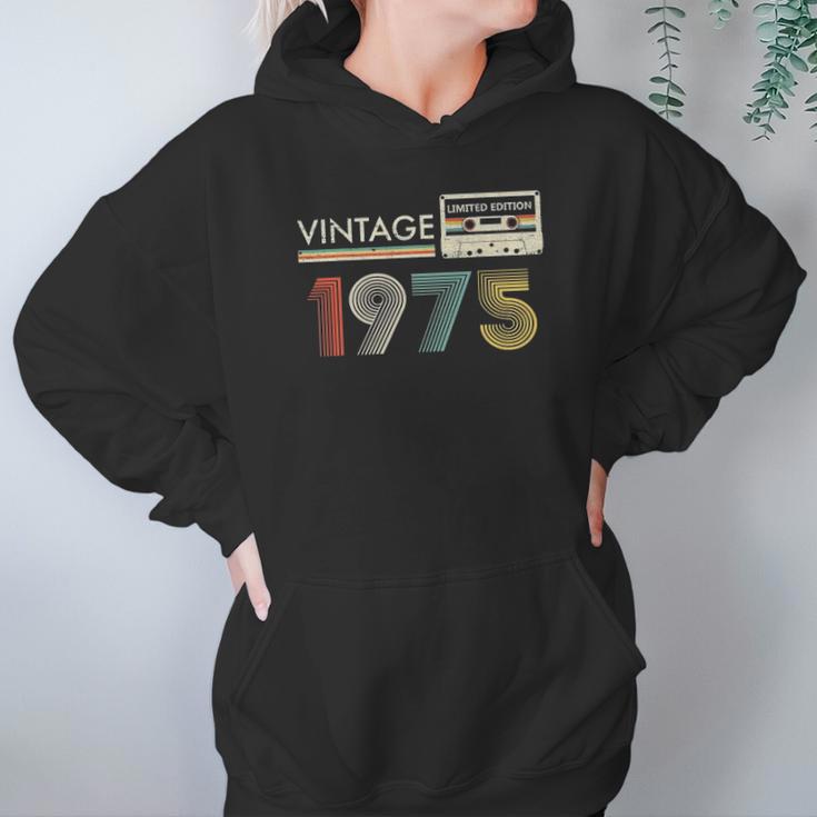 Vintage 1975 Limited Edition Retro Cassette Hoodie Gifts for Women