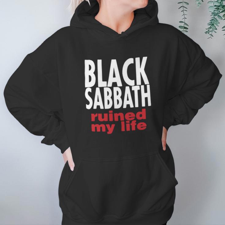 Vintage 1990S Black Sabbath Ruined My Life Hoodie Gifts for Women