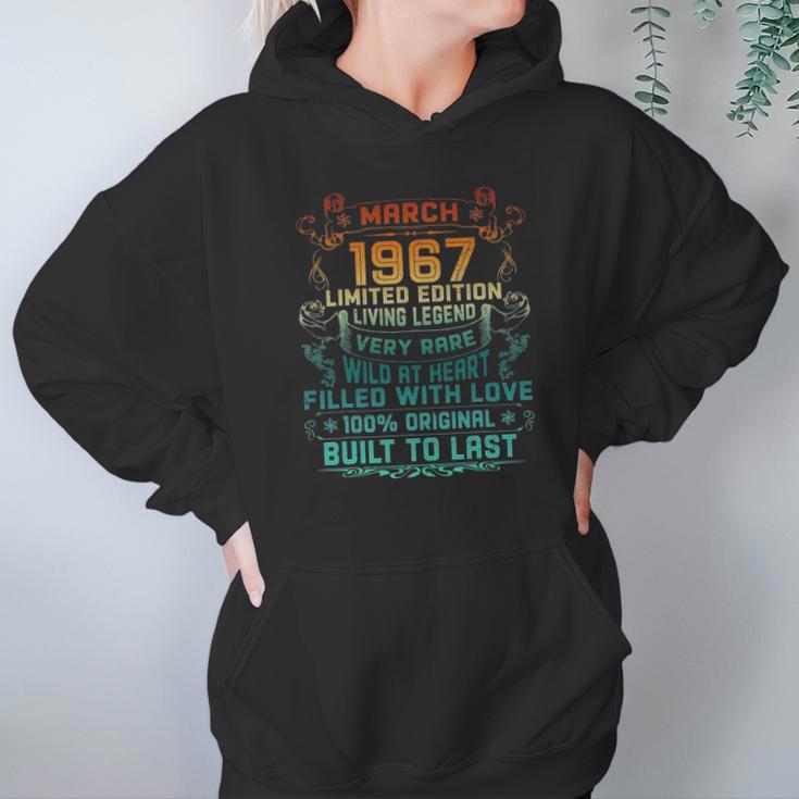 Vintage 55 Years Old March 1967 55Th Birthday Gift Hoodie Gifts for Women