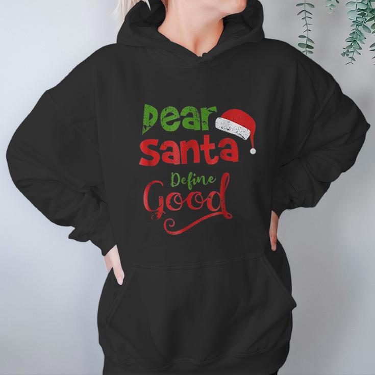 Vintage Dear Santa Define Good Hoodie Gifts for Women